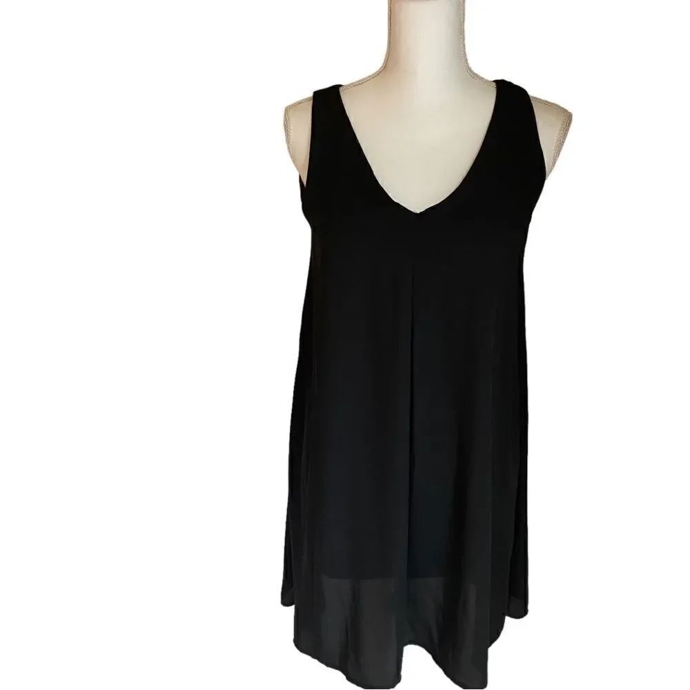 Final Touch Black Free Flowing Lined Dress Size Small